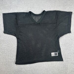 Black Mesh Sheer Football Jersey Mens M – Festival Pride Clubwear Statement Top